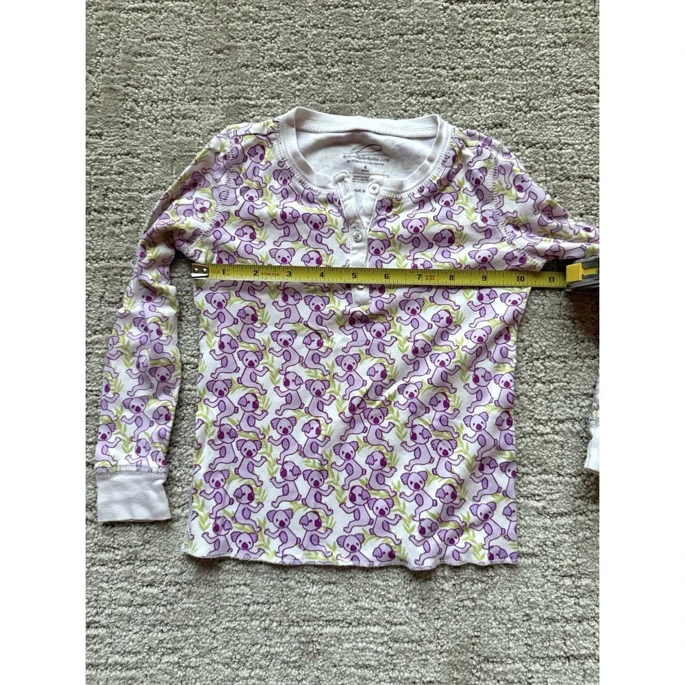 Roller Rabbit Purple Koala Animal Pima Cotton Henley Pajama Top Size 4 years